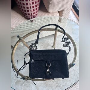 Rebecca Minkoff Mini M.A.C. Black Multicolor Glitter Crossbody Purse